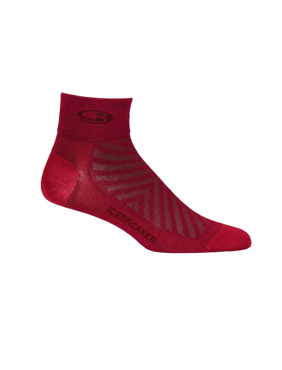 Women's Icebreaker Merino Run+ Ultralight Mini Socks Cherry / Espresso | CA 1537DFMN